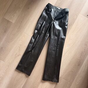 Topshop Black Leather Pants